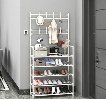 White Shoe Rack - 5 Tier_0