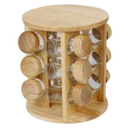 Bamboo Spice Rack 12 pieces - wooden_0