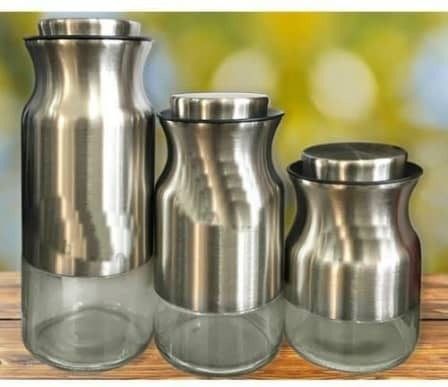 3 Pcs Stainless Steel Canister Set_0