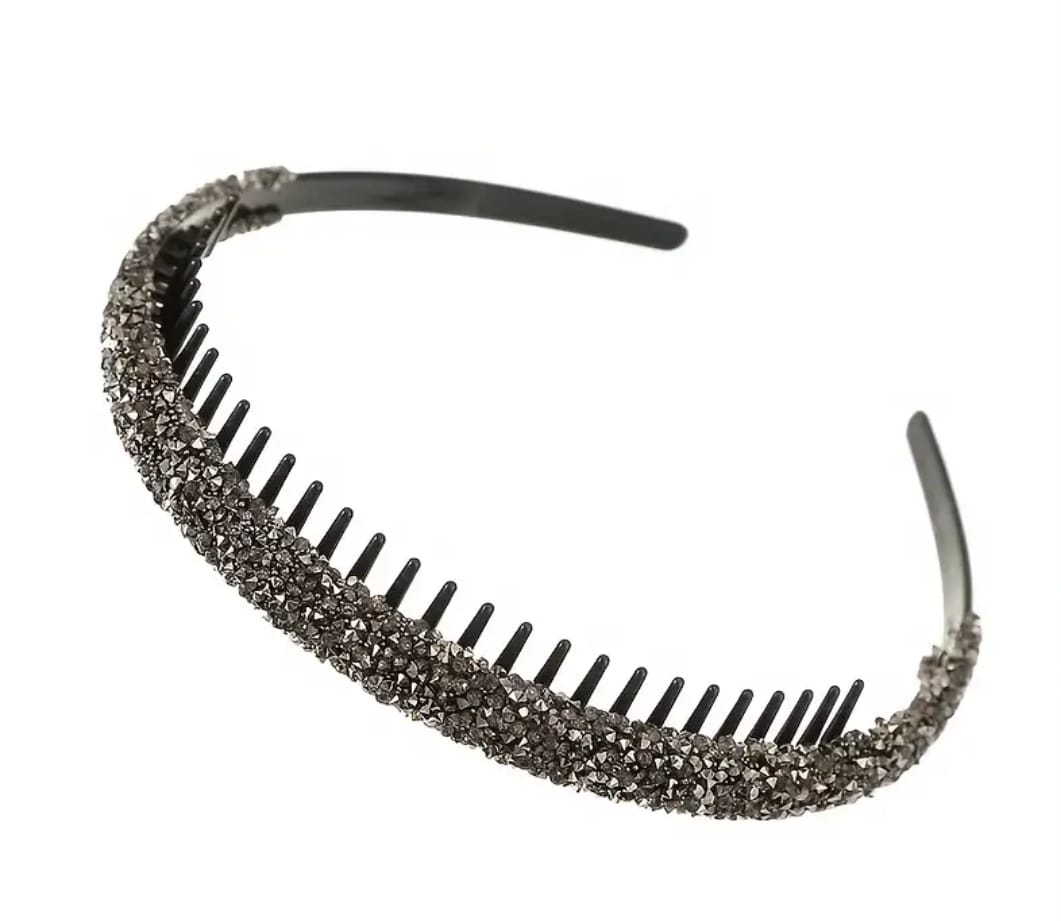 4pcs Elegant Rhinestone Hair Hoops Non-Slip With Teeth For Women