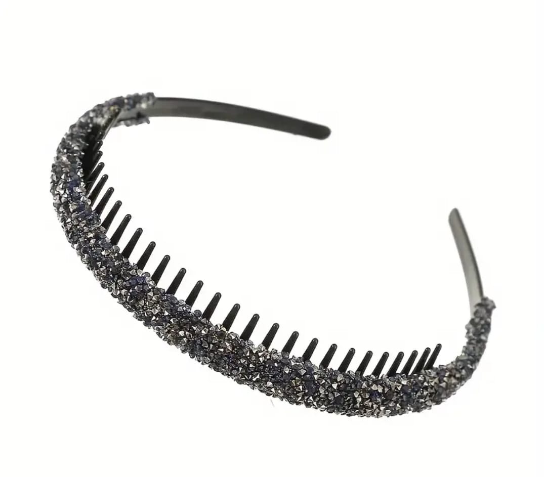 4pcs Elegant Rhinestone Hair Hoops Non-Slip With Teeth For Women